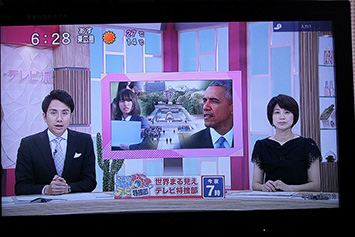 写真：広島テレビでの放送の様子1