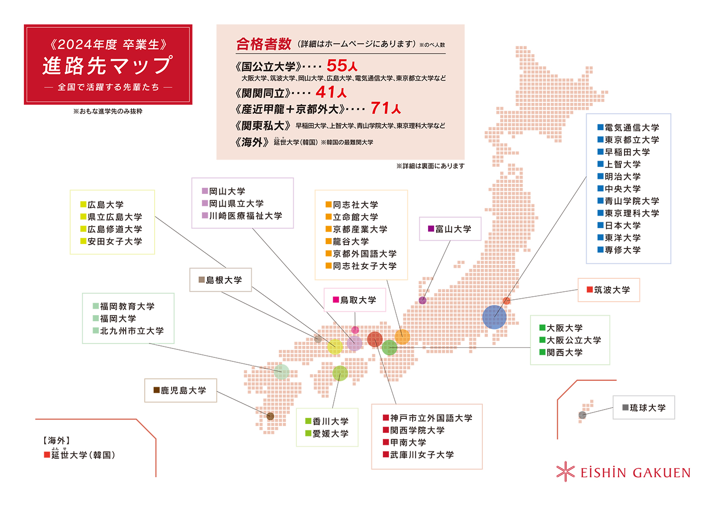 2024年度卒業生 進路先マップ